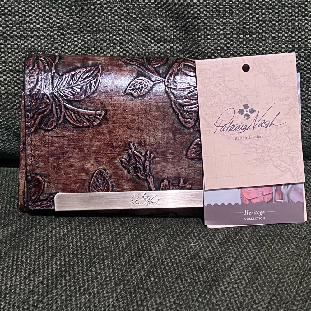Patricia Nash Floral Embossed Leather Wallet